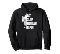 Comer sueño Fotografía Repetir Diseño de cámara Sudadera con Capucha