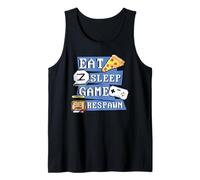 Comer sueño Juego reaparición Video Juego Pixel Art para Gamer Camiseta sin Mangas