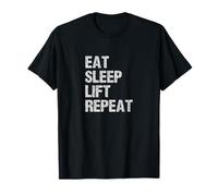Comer Sueño Levantamiento Repetir | Funny Fitness Gym Camiseta