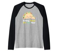 Comer Tacos para Dos Ahora Mamá Embarazada Esperando Bebé Camiseta Manga Raglan