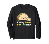 Comer Tacos para Dos Ahora Mamá Embarazada Esperando Bebé Manga Larga