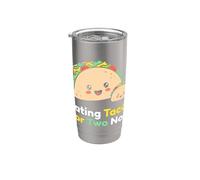 Comer Tacos Para Dos Ahora Mamá Embarazada Esperando Bebé Vaso térmico de acero inoxidable de doble pared