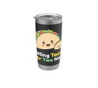 Comer Tacos Para Dos Ahora Mamá Embarazada Esperando Bebé Vaso térmico de acero inoxidable de doble pared