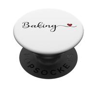 Comer tipografía con un corazón PopSockets PopGrip Adhesivo