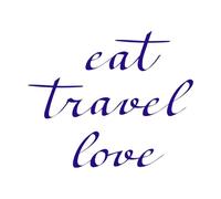 comer viajar amar caligrafía Pegatinas de pared 65.6x79.7cm No se cae Azul oscuro