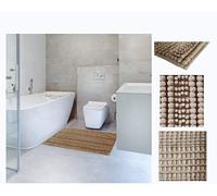 COMERCIAL CANDELA FELPUDOS Y ALFOMBRAS Alfombra de Baño Antideslizante de Chenilla Alfombrilla Baño Absorbente Microfibra Lavable a Maquina Suave Salida de Baño y Ducha (Marron, 40_x_60 CM)