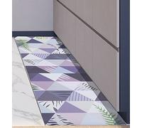 COMERCIAL CANDELA FELPUDOS Y ALFOMBRAS Alfombra de Cocina y Pasillo de Vinilo y Viscoelástica Antimanchas, Lavable | Base PVC Antideslizante y Aislante Diseño (45_x_180_cm, Hojas)