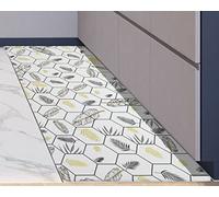 COMERCIAL CANDELA FELPUDOS Y ALFOMBRAS Alfombra de Cocina y Pasillo de Vinilo y Viscoelástica Antimanchas, Lavable | Base PVC Antideslizante y Aislante Diseño (45_x_120_cm, Panal)