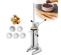 Comercial Churros Maker 3L Acero inoxidable Churros españoles Máquina para hacer churros + 5 boquillas Manual Español Donuts Churrera Churro Maker Machine Filler para el hogar Restaurantes Panaderías
