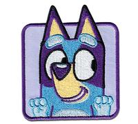 Comercial Mercera Bluey Parche Termoadhesivo 6 x 5,2 cm para Niños con Perro Dibujos Familia Fan, Ropa Coser Manualidades Regalo Idea