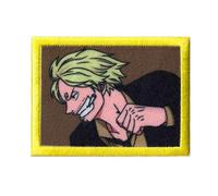 COMERCIAL MERCERA, Parche One Piece, Parche Ropa Thermoadhesivo de Luffy y su Tripulacion, para Fans del Manga y Anime, Ideal para Camisetas, Gorras, Mochilas Escolares, 100% Pol (Sabo, 66x49mm)
