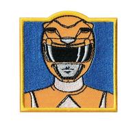 COMERCIAL MERCERA, Parche Power Rangers, Parche Ropa Thermoadhesivo Bordado, Ideal para Camisetas, Gorras, Mochilas Escolares, 100% Poliester (Amarillo(Trini), 260x65mm)