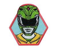 COMERCIAL MERCERA, Parche Power Rangers, Parche Ropa Thermoadhesivo Bordado, Ideal para Camisetas, Gorras, Mochilas Escolares, 100% Poliester (Verde(Tommy), 365x65mm)