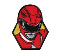 COMERCIAL MERCERA, Parche Power Rangers, Parche Ropa Thermoadhesivo Bordado, Ideal para Camisetas, Gorras, Mochilas Escolares, 100% Poliester (Rojo(Jason), 465x72mm)