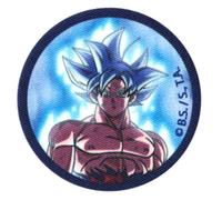 COMERCIAL MERCERA, Parches de Ropa Termoadhesivos, Dragon Ball, Parche para Camisetas, Gorras, Mochilas Escolares, 100% Poliéster, Impreso, 6,5x5,5 Cm Cuadrado, 6 Cm Redondo (Goku Super Saiyan Azul 3)