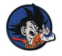 Comercial Mercera, Parches de Ropa Termoadhesivos, Dragon Ball, Personaje Goku, Parche para Camisetas, Gorras, Mochilas Escolares, 100% Poliéster, 6x6 Cm