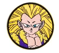 Comercial Mercera, Parches de Ropa Termoadhesivos, Dragon Ball, Personaje Gotenks, Parche para Camisetas, Gorras, Mochilas Escolares, 100% Poliéster, 6x6 Cm