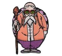 Comercial Mercera, Parches de Ropa Termoadhesivos, Dragon Ball, Personaje Maestro Tortuga, Parche para Camisetas, Gorras, Mochilas Escolares, 100% Poliéster, 8x6 Cm