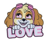 Comercial Mercera, Parches de Ropa Termoadhesivos, Patrulla Canina, Personaje Skye Paw Patrol, Rosa, Parche para la Parte Trasera de Chaquetas, Camisetas o Mochila Escolar, 100% Poliéster, 16x18 Cm