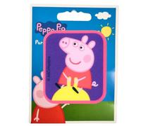 COMERCIAL MERCERA, Parches de Ropa Termoadhesivos, Peppa Pig, Parche para Camisetas, Gorras, Mochilas Escolares, Impreso, 100% Poliéster (Peppa Pig Saltando)