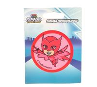 COMERCIAL MERCERA, Parches de Ropa Termoadhesivos, Pj Mask, Parche para Camisetas, Gorras, Mochilas Escolares, Impreso, 100% Poliéster (Owlette, Buhíta)