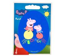 COMERCIAL MERCERA, Parches de Ropa Termoadhesivos, Rodillera, Peppa Pig, Parche para Arreglar Pantalones, Chaquetas, Impreso, 100% Poliéster (Peppa Pig Saltando)