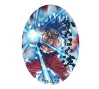 COMERCIAL MERCERA, Parches Ropa Termoadhesivos, Dragon Ball, Parche Rodillera para Arreglar Camisetas, Chaquetas, Pantalones, 100% Poliéster, 11x8 Centímetros (Kame Goku Super Saiyan Azul)