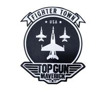 COMERCIAL MERCERA, Parches Top Gun, Parches de Ropa Termoadhesivos, Escudo Fighter Town Maverick XL, Originales, Parche para Camisetas, Gorras, Mochilas Escolares, 100% Poliéster