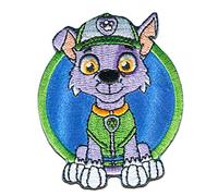 Comercial Mercera Patrulla Canina Rocky Parche Termoadhesivo 7,3 x 6 cm para Niños con Super Cachorros Perro Héroe Aventura, Ropa Coser Manualidades Regalo Idea