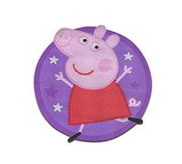 Comercial Mercera Peppa Pig Estrellas Parche Termoadhesivo 5,5 x 5,6 cm para Niños con Cerdita Rosa Dibujos Fan, Ropa Coser Manualidades Regalo Idea