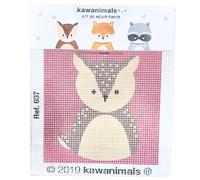 Comercial Mercera, punto de cruz, punto de cruz infantil, Kawanimals, para crear tu lienzo infantil, divertido para niños, aprende con el kit de bordado en punto de cruz, 18 x 15 (ciervo)