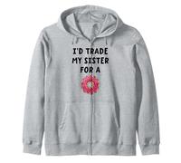 Comerciaría a mi hermana por un humor divertido para hermanos Sudadera con Capucha