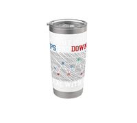 Comercio bursátil diciendo que la vida es altibajos Vaso térmico de acero inoxidable de doble pared