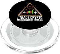 Comercio con criptomonedas - Mi cardiólogo me odia - Gráfico del latido del corazón PopSockets PopGrip para MagSafe