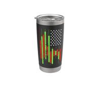 Comercio de criptomonedas con bandera de EE. UU. - Crypto Trader Patriotic Vaso térmico de acero inoxidable de doble pared