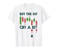 Comercio de criptomonedas Crypto Trader Compre un Poco el Dip Cry Camiseta gráfica económica, Hombre, Blanco, L