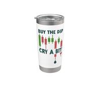 Comercio de criptomonedas Crypto Trader Compre un poco el Dip Cry Vaso térmico de acero inoxidable de doble pared