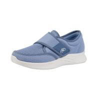 Comercio Exterior Nuevos Zapatos de Mujer Transpirables de Malla Tejida con Vuelo, Zapatillas de Deporte de Cabeza Redonda, Parte Superior Baja, Suela Suave y Transpirable (Light Blue, 40)