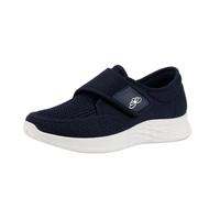 Comercio Exterior Nuevos Zapatos de Mujer Transpirables de Malla Tejida con Vuelo, Zapatillas de Deporte de Cabeza Redonda, Parte Superior Baja, Suela Suave y Transpirable (Blue, 40)