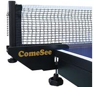 Comesee Juego Profesional de Postes de Red de Ping Pong, Abrazadera de Tornillo de Fuerza con Inserto de Clip de Red, Soporte de Agarre de 1.65 Pulgadas de Ancho, tensión y Altura Ajustable, fácil de