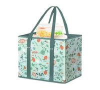 Comestibles Bolsas Reutilizables, Bolsas De Compras Plegables con Mango, Bolso De Almacenamiento De Servicio Pesado, Plegable Y Ahorro De Espacio, Mangos Cómodos, 33x33x27 Cm, para Comprar