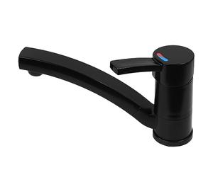 Comet Capri - Grifo monomando compacto para caravana, camping, barco + interruptor, color negro mate