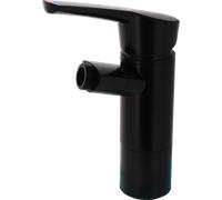 Comet como mezclador monomando con conexión de ducha de 1/2" e interruptor altura 17 cm negro mate