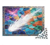Cometa cruzando Cielo Estrellado Puzzle de 1000 Piezas Papel para Adultos Estilo Universo Colorido Puzzle para Toda la Familia Antiestrés Decoración Regalo 38x26cm/1000pcs