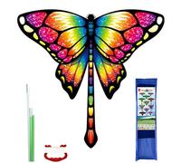 Cometa de Mariposa 41x47inch de Una Línea con Hilo y Cola Larga para Niños y Adultos Principiantes - Juegos al Aire Libre, Viaje a la Playa, Regalo