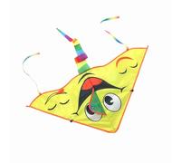 Cometa portátil en Forma de S con diseño de Sonrisa y patrón de Dibujos Animados, Ligera y fácil de Volar para niños de 4 a 12 años, Ideal para familias y Espacios Abiertos, Colorido y Seguro