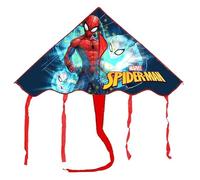 Cometa Spiderman para niños - 100 x 56 cm, fácil de volar, ligera y resistente, diseño divertido con personaje de dibujos animados, juguete de verano para playa, parque y jardín