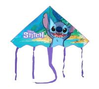 Cometa Stitch para niños - 100 x 56 cm, fácil de volar, ligera y resistente, diseño divertido con personaje de dibujos animados, juguete de verano para playa, parque y jardín