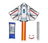 Cometas de línea única - Juguete interactivo para el vuelo colorido con una cola larga - Gran cometa adulta | para principiantes y familia en actividades al aire libre