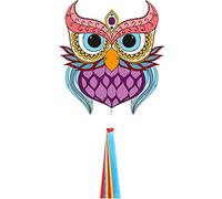 Cometas para adultos diseño de estilo chino creativo caricatura búho cometa al aire libre juguetes voladores fáciles de volar (color: azul Tamaño: 2.39.8 m cola + 260.0 m línea) (púrpura 2 x 10 pies